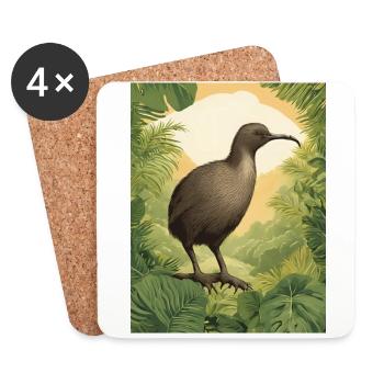 Nouvelle-Zélande Cadeau amusant pour les Néo-Zélandais - Dessous de verre (lot de 4) - blanc - Devant