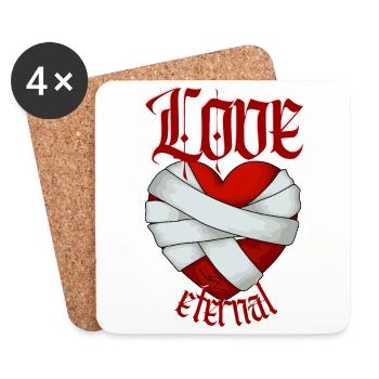 Love Eternal - Coasters (set of 4) - white - Front
