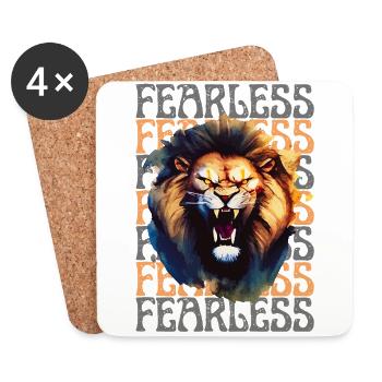 Fearless Attitude - Coasters (set of 4) - white - Front