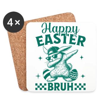 Happy Easter Bruh - Untersetzer (4er-Set) - Weiß - Vorne
