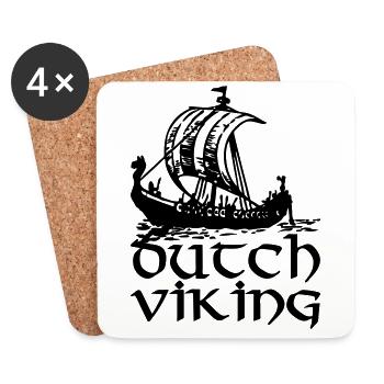 MULTI COLOR VECTOR - DUTCH VIKING - Coasters (set of 4) - white - Front