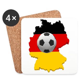 Deutschland Fussball Design - Untersetzer (4er-Set) - Weiß - Vorne