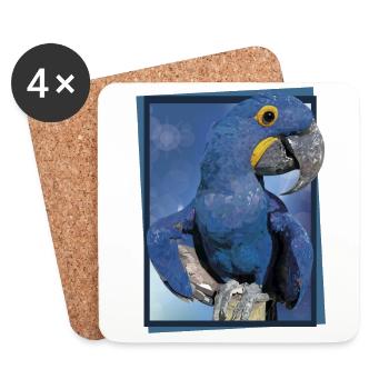 Hyacinth Macaw - Coasters (set of 4) - white - Front