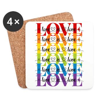 love is love - Coasters (set of 4) - white - Front