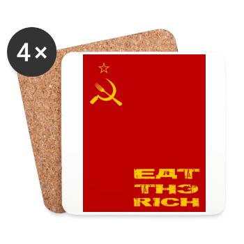 Eat The Rich - Coasters (set of 4) - white - Front