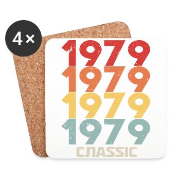 1979 Jubilee in classic vintage style 1979 - Coasters (set of 4) - white - Front