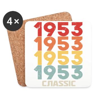 1953 Jubilee in classic vintage style 1953 - Coasters (set of 4) - white - Front
