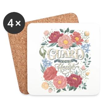Guard Your Heart - Coasters (set of 4) - white - Front