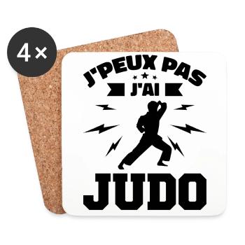 Ich kann nicht Judo - Untersetzer (4er-Set) - Weiß - Vorne