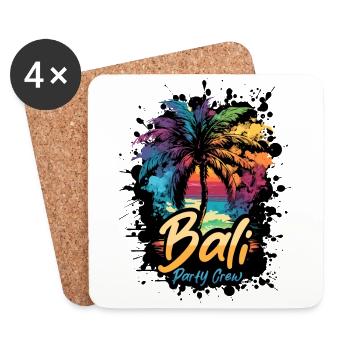 Bali Party Crew Vacation - Coasters (set of 4) - white - Front
