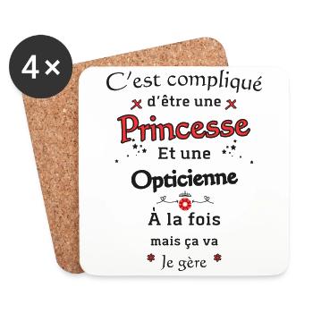 Princess Optician - Coasters (set of 4) - white - Front