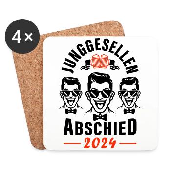 Bachelor Party 2024 Bachelor Party - Coasters (set of 4) - white - Front