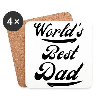 World's Best Dad World Best Dad - Coasters (set of 4) - white - Front