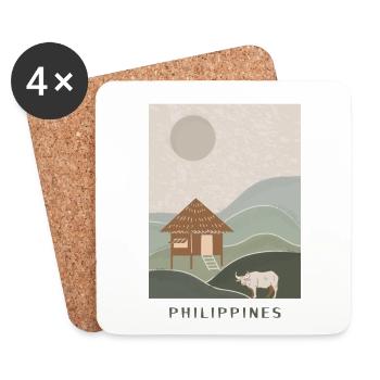 Nature Philippines - Untersetzer (4er-Set) - Weiß - Vorne