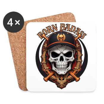 Born Badass - Coasters (set of 4) - white - Front