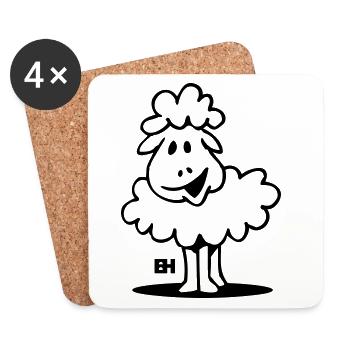 Sheep - Coasters (set of 4) - white - Front