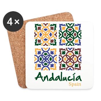 Andalusian Tiles 3 - Dessous de verre (lot de 4) - blanc - Devant