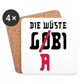 le désert g (o) (a) bilatérale - Dessous de verre (lot de 4) - blanc - Devant