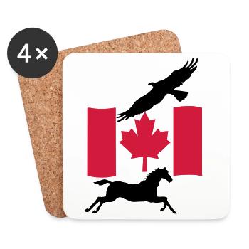 Liberté au Canada Don du Canada - Dessous de verre (lot de 4) - blanc - Devant