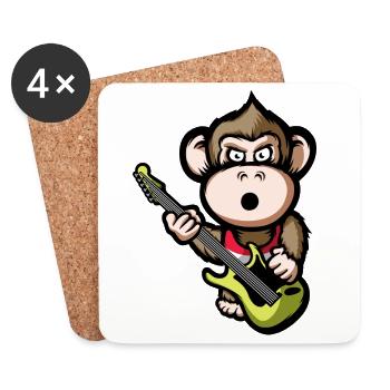 Ape Guitar - Coasters (set of 4) - white - Front