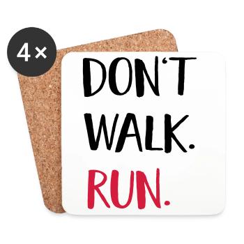 courir - Dessous de verre (lot de 4) - blanc - Devant