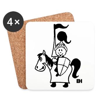 Ritter - Untersetzer (4er-Set) - Weiß - Vorne