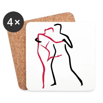Tango-2 - Untersetzer (4er-Set) - Weiß - Vorne