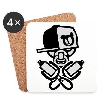 baby cool graffiti - Coasters (set of 4) - white - Front