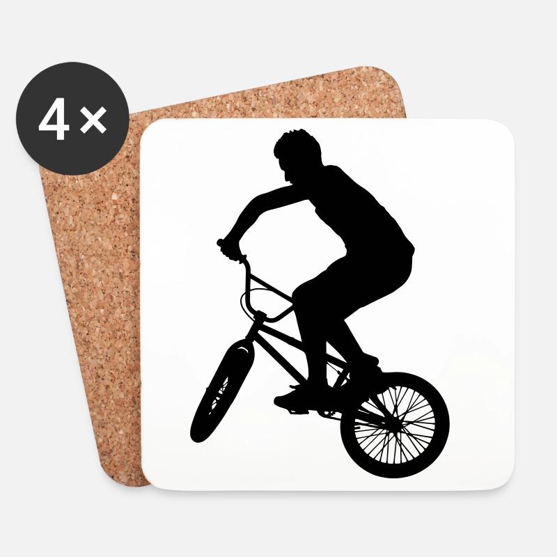BMX - Untersetzer (4er-Set) - Weiß