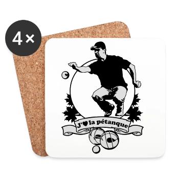 Blason I love flex bowls - Coasters (set of 4) - white - Front