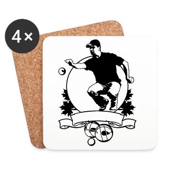 Petanque FLEX SHIELD - Untersetzer (4er-Set) - Weiß - Vorne
