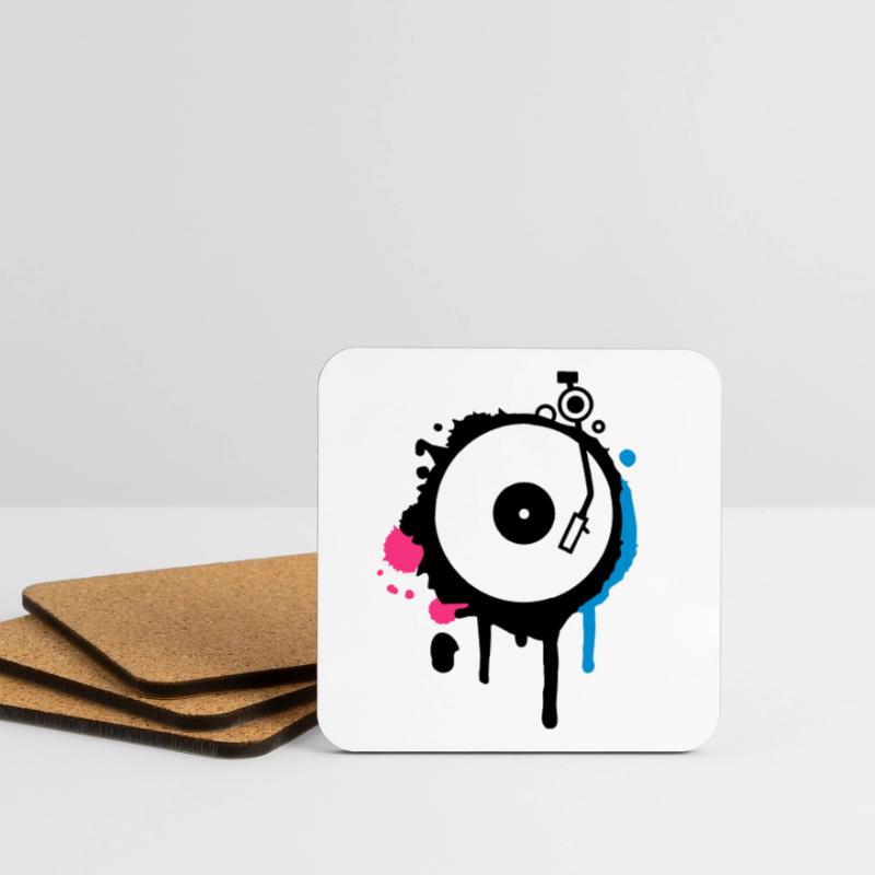 Turntable Graffiti Coasters (set of 4)