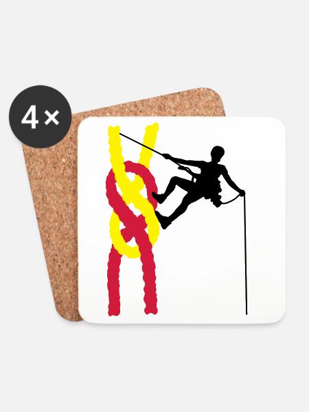climbing - Coasters (set of 4) - white