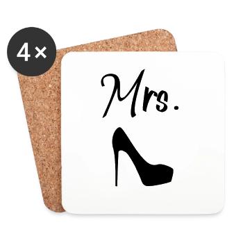 Mrs. Wedding - Untersetzer (4er-Set) - Weiß - Vorne