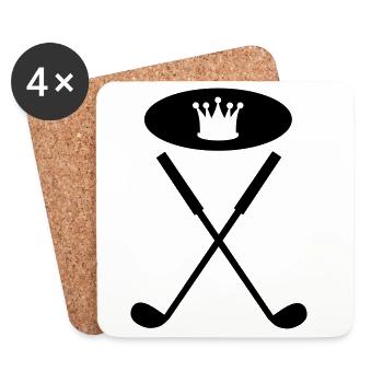 golfschläger - Untersetzer (4er-Set) - Weiß - Vorne