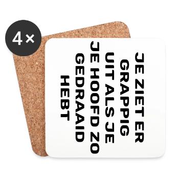 You look funny 002 - Coasters (set of 4) - white - Front