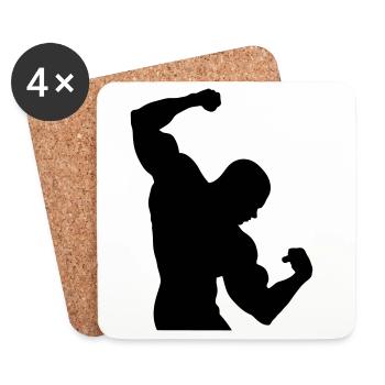 bodybuilding - Coasters (set of 4) - white - Front