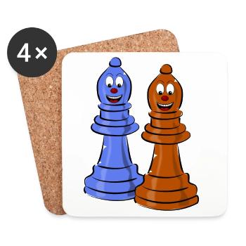chess - Coasters (set of 4) - white - Front