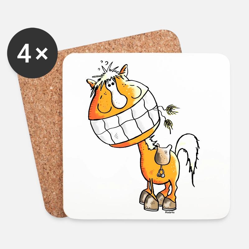 Strahlendes Pferd - Pferde - Untersetzer (4er-Set) - Weiß