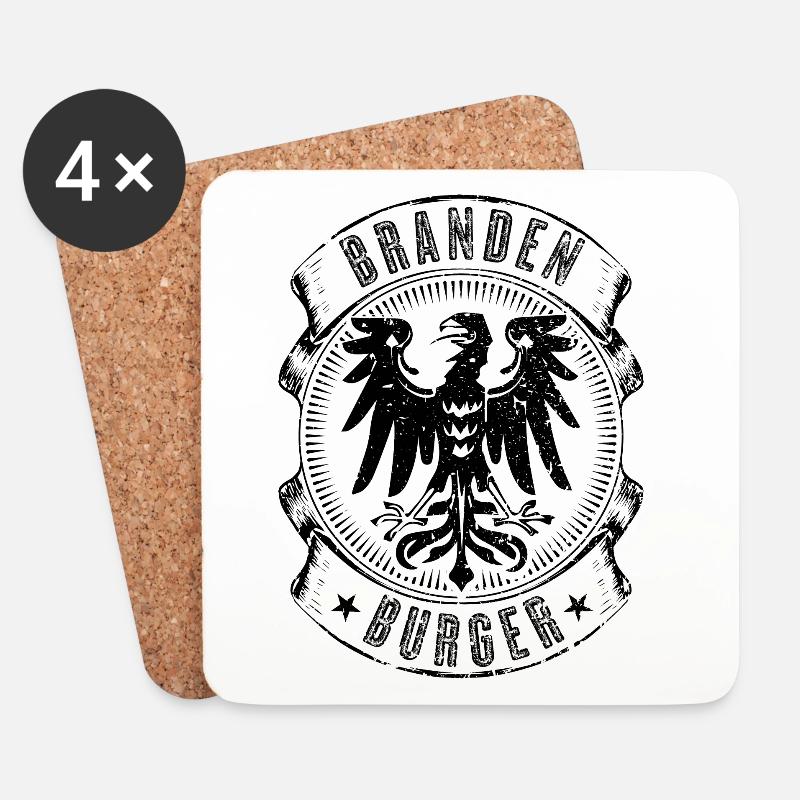 Brandenburg Brandenburger - Untersetzer (4er-Set) - Weiß