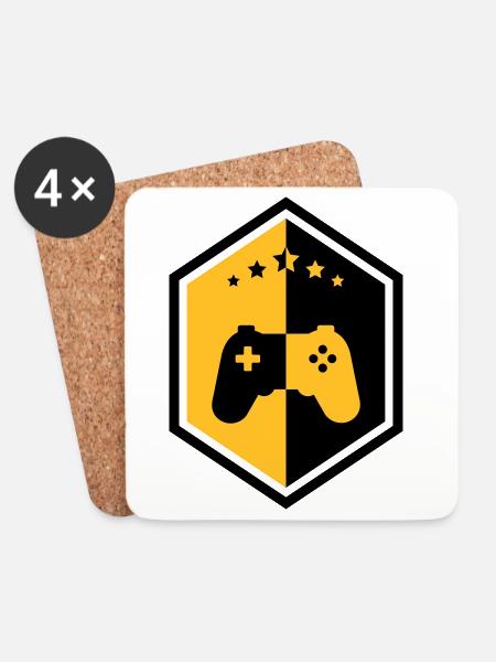 Gamer / Gaming - Coasters (set of 4) - white