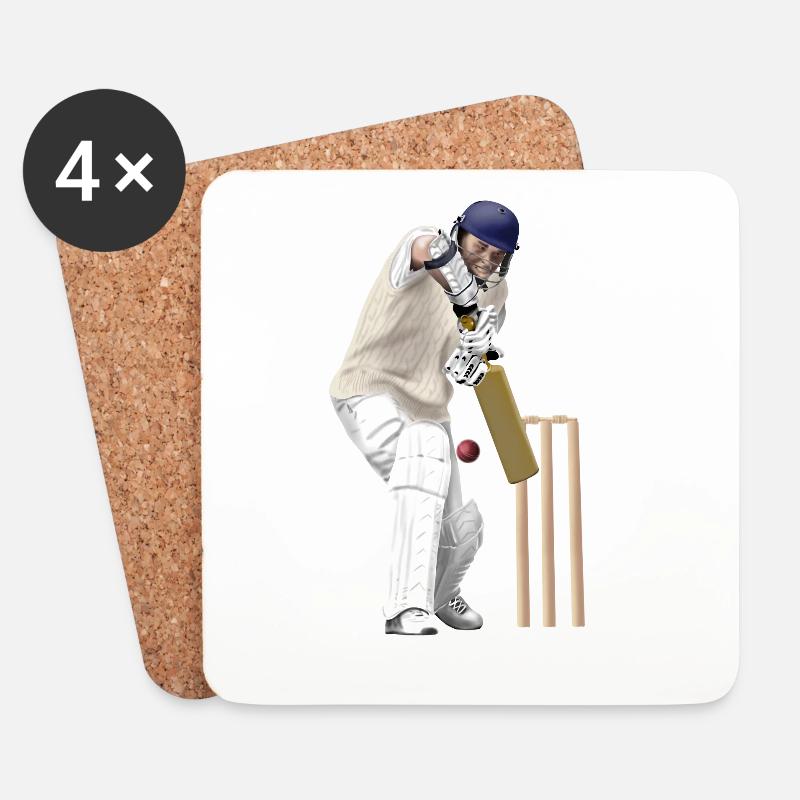 Cricket - Untersetzer (4er-Set) - Weiß