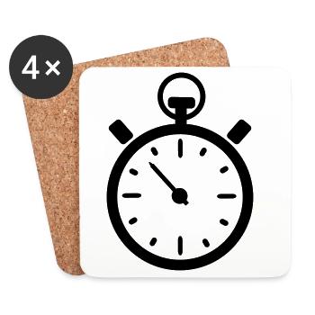clock - Coasters (set of 4) - white - Front