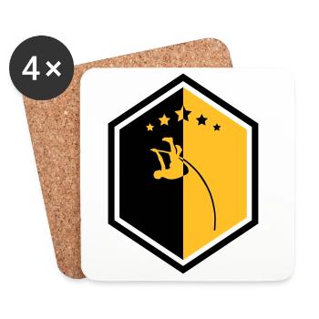 Stabhochsprung Stabhochsprunger Sport Sportler - Untersetzer (4er-Set) - Weiß - Vorne