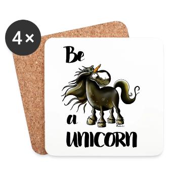 Be A Unicorn Pferd - Untersetzer (4er-Set) - Weiß - Vorne