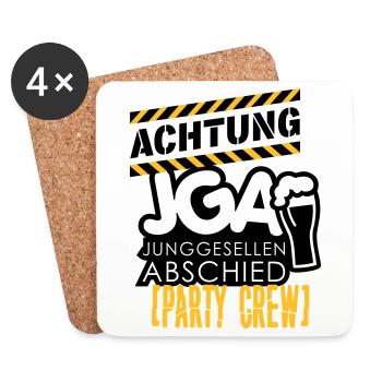 JGA (Achtung) - Untersetzer (4er-Set) - Weiß - Vorne