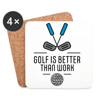 Golf - Untersetzer (4er-Set) - Weiß - Vorne