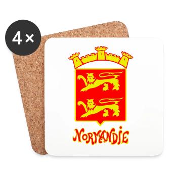 LION OF NORMANDY Louis RUNEMBERG © Adagp - Coasters (set of 4) - white - Front