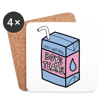 Larmes de garçons Heartbreaker - Dessous de verre (lot de 4) - blanc - Devant