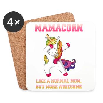 Mamacorn - Dessous de verre (lot de 4) - blanc - Devant